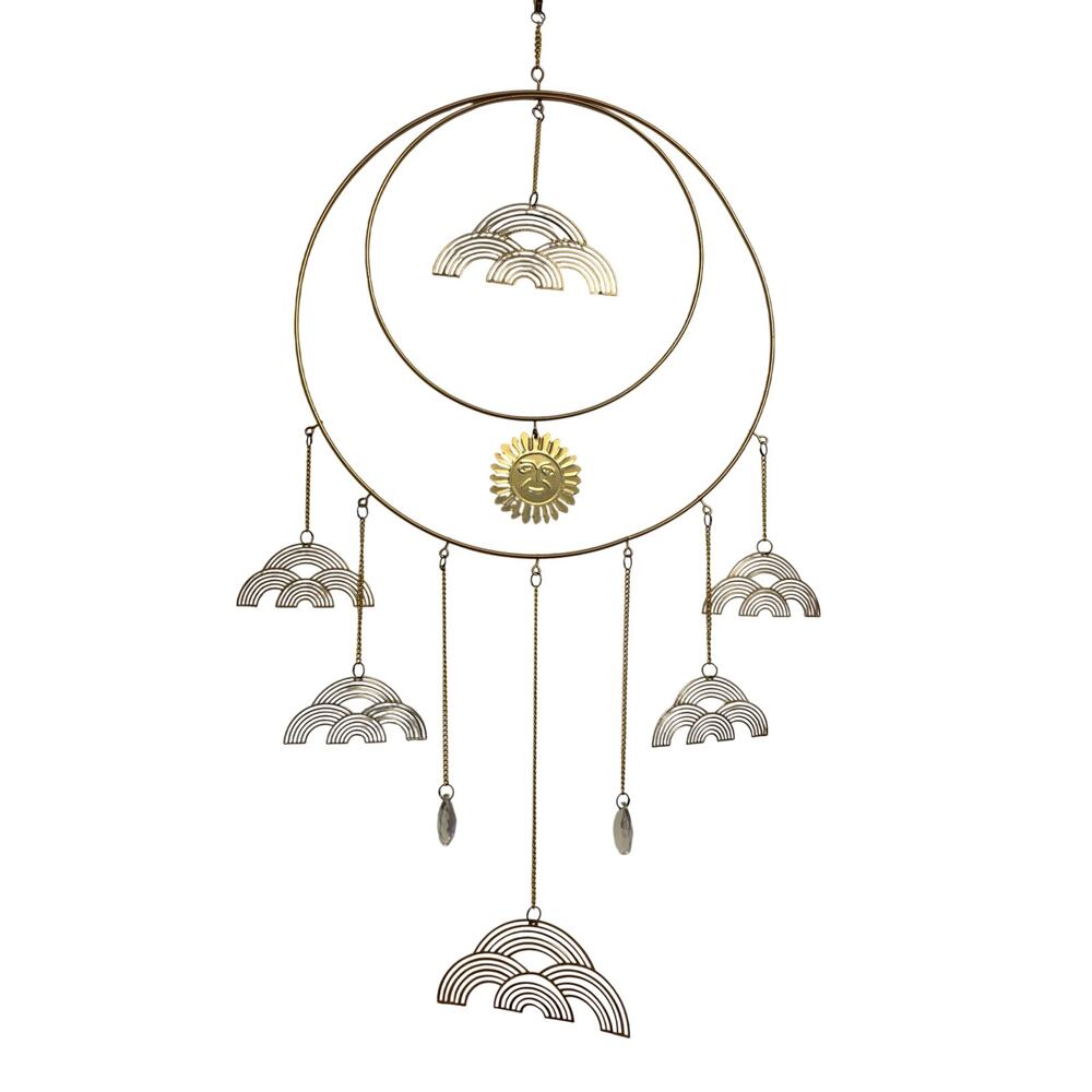 Urban Outfitters Celestial Brass Sun Mobile Suncatcher